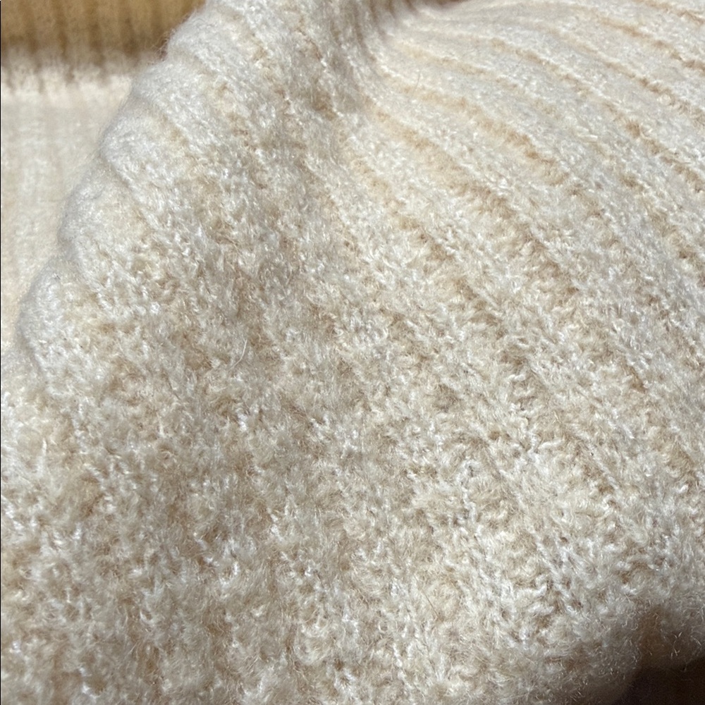 Free People Cream Hooded Knit Wrap Scarf - Picture 5 of 9